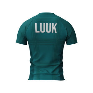 Custom Printed Leisure Tops Breathable Anti Bacterial Regular Fit O Neck Quick Dry <b>Short</b> Sleeve Outdoor wear <b>Compression</b> Jerseys - Product Image 6