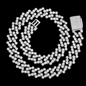 Hip Hop Style 925 Sterling <b>Silver</b> <b>Necklace</b> Ethnic <b>Silver</b> Plated <b>Man</b> and Women Moissanite Diamond Fine Hand Made Classic Jewelry - Product Image 1