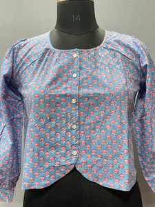 Cotton Hand Block Printed Top for Women | Casual Summer Wear Comfort Fit Everyday Fashion Tops - Product Image 2