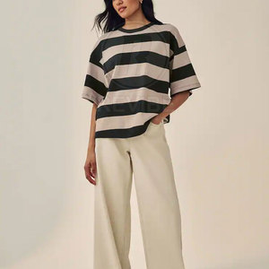 T-shirts amples pour femmes de qualité supérieure, professionnels, en toile, personnalisables avec logo, respirants, 100% coton, best-sellers - Product Image 4