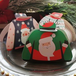 24 pezzi scatole di caramelle natalizie assortite 3D brutto maglione Design scatole di carta per biscotti per feste di Natale - Product Image 4