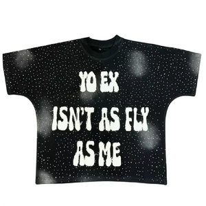 T-shirt Abordable pour Homme en Coton Doux avec Strass USA – Qualité Premium, Style Bling, Imprimé Avant et Arrière, Tendance Streetwear Décontracté - Product Image 6