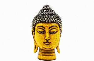 Modern Asian Zen <b>Religious</b> Buddha Head Metal Sculpture Decorative <b>Statue</b> for Home Office Desk Handcrafted Tabletop Ornament - Product Image 2