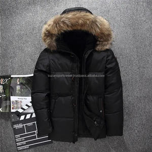 Chaqueta de plumón para hombre, abrigo de piel de zorro, capucha de piel informal para hombre, chaqueta de invierno a prueba de viento, ropa de marca gruesa de invierno, prendas de vestir exteriores para hombre - Product Image 4