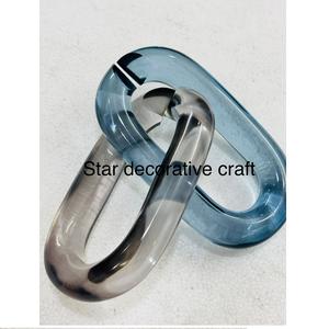 Chaîne murale en résine transparente, boucle de chaîne murale ouverte, bijoux DIY, chaîne cubaine en acrylique plastique pour décoration murale - Product Image 4