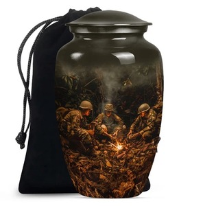 Whole Selling <b>Large</b> Aluminium Cremation Adult <b>Urn</b> For Human Ashes With Marble Finished Full Size <b>Large</b> <b>Urn</b> - Product Image 6
