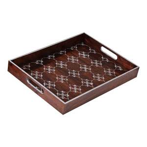 Plateau de service imprimé en MDF de qualité supérieure, plateau à 4 motifs pour rehausser la présentation des aliments et des boissons, plateaux décoratifs - Product Image 4