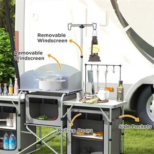 Portable Gray Island Platform for Camping Perfect Addition to Your Outdoor Kitchen! - Product Image 5