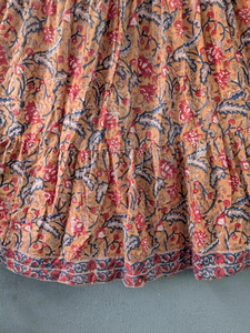 Embrace effortless elegance with this handcrafted floral tiered <b>skirt</b> soft breathable fabric <b>elasticated</b> waistband - Product Image 3