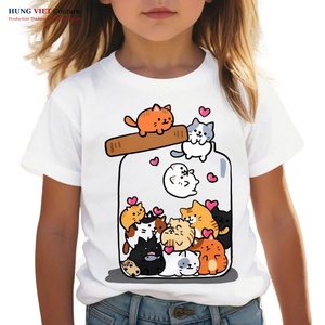 Colección de verano 2025, camiseta ligera de algodón para niños de 5 a 11 años, tela tejida informal elegante con patrón 3D - Product Image 4