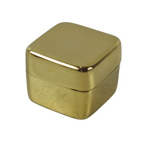 Caja de joyería de latón real brillante para hostelería, artículos religiosos, con tapa, elegante contenedor de metal real para frutos secos, recipientes para almacenamiento de dulces - Product Image 1