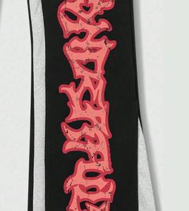 Pantalon de survêtement personnalisé en polyester à rayures, avec logo brodé, coupe oversize et jambe large, pour homme - Product Image 3