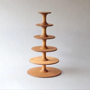Support à gâteau réglable en bois, écologique et fait main, pour boulangeries et événements - Product Image 1