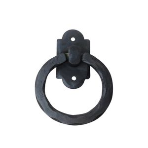 Pegatina para puerta de hierro con diseño moderno en forma de pera, acabado con recubrimiento en polvo negro, para puertas interiores, puertas de jardín y portones de césped. - Product Image 2