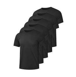 Camiseta Deportiva al por Mayor, Lisa, Informal, 100% Poliéster, Transpirable, de Secado Rápido, Manga Corta, Cuello Redondo, para Hombre - Product Image 3