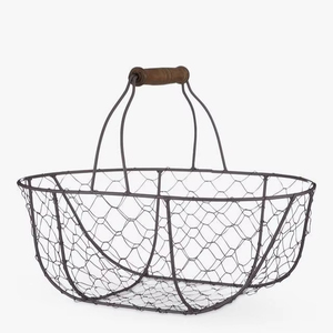 Cesta de frutas de hierro duradera de diseño moderno, tazón de almacenamiento para encimera de cocina, organizador de frutas para mesa de comedor, decoración del hogar - Product Image 1