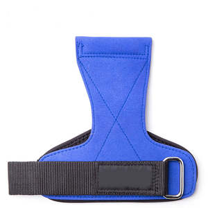 Guantes de Gimnasio de Cuero con Logotipo Personalizado, Medios Dedos, Correas Resistentes, Ganchos de Potencia, para Levantamiento de Pesas, Acolchado de Neopreno Ajustable, para Uso en Exteriores - Product Image 2