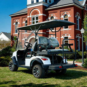 รถกอล์ฟขายส่งจากโรงงาน 4 ที่นั่ง รถกอล์ฟคลับคาร์ ใช้ได้บนถนน รถกอล์ฟไฟฟ้า พร้อมคอนโทรลเลอร์ Curtis และมอเตอร์ KDS - Product Image 4