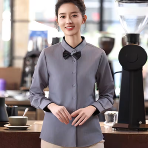 Uniforme de Restaurante para Personal, Duradero, Transpirable, de Algodón, Manga Larga, Ropa de Trabajo con Bordado Personalizado para Personal de Hotel, Cafetería, Bistro y Restaurante - Product Image 4