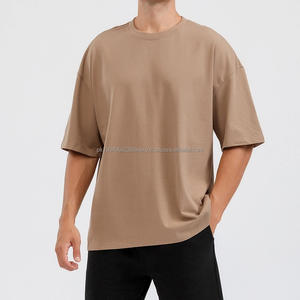 เสื้อยืดผ้าฝ้าย100% สำหรับผู้ชายเสื้อยืดไหล่ตกเสื้อยืดไหล่ตกน้ำหนัก300กรัมใส่สบายแบบสั่งตัด - Product Image 2