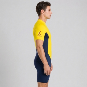 Maillots de bain légers pour hommes, séchage rapide, manches courtes, sublimation personnalisée, vente en gros - Product Image 5