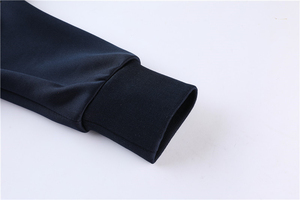 Survêtement bleu marine pour homme avec veste zippée intégrale et poches latérales, coupe classique, style sportif, idéal pour l'automne, en polyester et coton - Product Image 5
