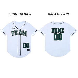 Vestes et maillots de baseball unisexes respirants personnalisés à manches courtes pour l'été avec impression de logo par sublimation - Product Image 6