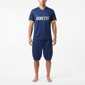 Camiseta Deportiva de Fútbol Americano Personalizada para Hombre, Venta al por Mayor, Cuello en V, Manga Corta, Transpirable, Uniforme de Equipo de Poliéster - Product Image 1