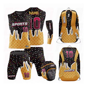 Kit d'uniformes de football américain 7v7 pour adultes, respirant, unisexe, avec sacs, manchons de bras, casques et sublimation - Product Image 3