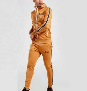 Survêtement unisexe en velours à rayures latérales meilleur tissu fait de vêtements de sport à la mode hiver épais personnalisable ensemble de logos adultes - Product Image 4