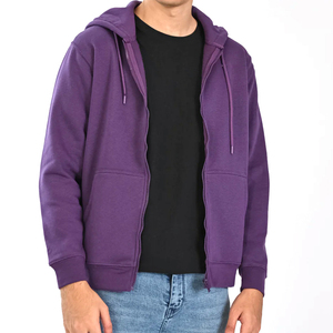 Ventes en gros de sweats à capuche pour hommes d'hiver, mélange de coton/polyester doux, coupe confortable, décontracté, léger, respirant, fermeture éclair, séchage rapide - Product Image 1