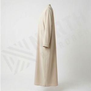 Abaya Abierta Sencilla y Modesta para Mujeres Musulmanas, Transpirable, de Chifón, Talla Única para Todas las Estaciones, Teñido Liso, Ropa Islámica Elegante - Product Image 3