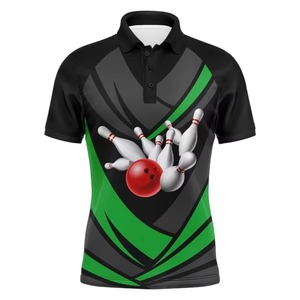 Wholesale Custom Men's Sporty Strike <b>Bowling</b> for Shirt with Knitted Fabric Breathable & Quick Dry for Team <b>Bowling</b> - Product Image 1