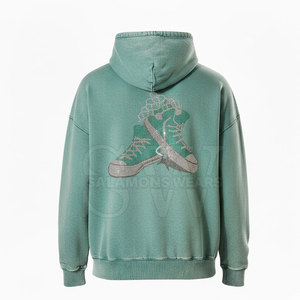 Sudadera con Capucha de Estilo Urbano para Hombre, con Pedrería, Cómoda, 100% Algodón, Ropa Abrigada de Invierno para la Moda Urbana - Product Image 2