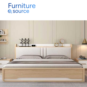 Cadre de lit California King en teck massif de haute qualité avec rangement |   Moderne, durable, multifonctionnel, écologique, gain de place, éclairé - Product Image 2