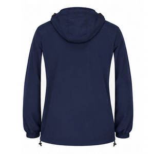 Custom <b>Mens</b> <b>Half</b> <b>Zip</b> Hooded Windbreaker <b>Jacket</b> Lightweight Water Resistant Outdoor Anorak OEM Logo Breathable Pullover - Product Image 3