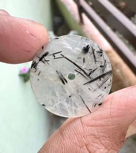 Cadran de montre en quartz rutilé noir fait main, pièces de montre de luxe en cristal - Product Image 5