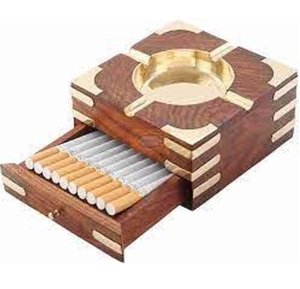 Handmade Aluminum Square American Style Smokeless <b>Ashtray</b> for Cigar and Cigarettes 4.5x4.5x2.5 Inches Premium Smoking Accessory - Product Image 1