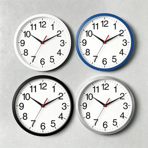 Wall <b>Clock</b> Analog <b>Silver</b> Battery Operated Silent Non Ticking Round Wall Mounted <b>Clock</b> for Home Living Room Bedroom Office - Product Image 5