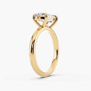 Anillo de Oro de 14K con Diamante Cultivado en Laboratorio, Corte East West Moval - Product Image 2