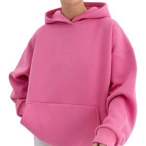 Sweat-shirts à capuche en polaire rose personnalisés avec logo du fabricant, respirants, écologiques, à séchage rapide, pour hommes, sport et streetwear - Product Image 1