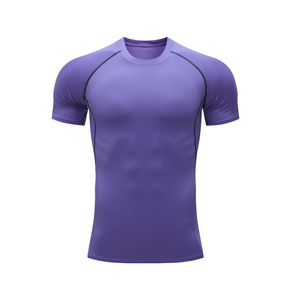 Men's <b>Black</b> Short Sleeve <b>Compression</b> <b>Shirt</b> Quick Dry Polyester Base Layer Athletic Top - Product Image 4