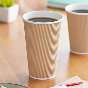 Ripple Wall Paper <b>Cups</b> <b>Disposable</b> Hot Drink Kraft Paper Coffee <b>Cup</b> Red Brown Black many Color Options - Product Image 2