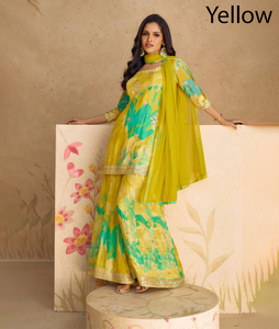 Salwar Kameez, Ropa India y Pakistaní de Última Tendencia, Vestido de Novia Bordado, Prenda de Fiesta para Mujer, Completamente Cosido, Viscosa Pesada - Product Image 1