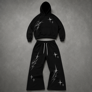 Wholesale Customized Cotton <b>Hooded</b> Streetwear Tracksuit Set for Men Lightweight Sports Retailers - Product Image 4