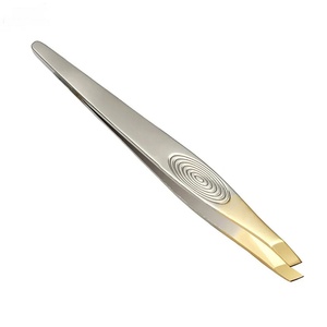 Pinzas para Cejas de Acero Inoxidable Chapadas en Oro de Lujo A and S Network, Ligeras, con Punta Puntiaguda, Diseño Elegante y Duradero - Product Image 1