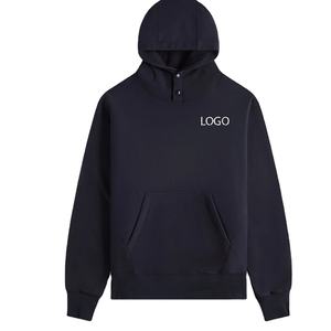 Sweat à capuche décontracté pour homme avec logo personnalisable, manches longues et poignets côtelés, idéal pour les acheteurs en gros - Product Image 1