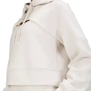 Свитшот женский хлопковый флисовый свитер с круглым вырезом и логотипом, джемпер оверсайз с индивидуальным принтом, 2021 одежда с вышивкой на заказ
