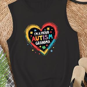 I M A PROUD AUTISM GRANDMA Chaleco casual para mujer - Product Image 1
