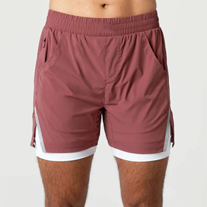 Pantalones Cortos Deportivos de Alto Rendimiento para Hombre, 2 en 1, Pantalones Cortos de Compresión para Correr, Tela Elástica, OEM, ODM, Suministro al por Mayor - Product Image 1